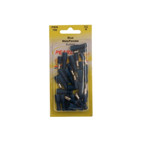 Wiring Connectors - Blue - Male/Female Bullet - 5mm - Pack of 15