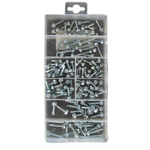 Self Drilling Screw Hex head - Assorted - Pack of 120