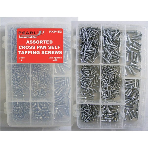 Cross Pan Self Tapping Screws - Assorted - Pack of 480