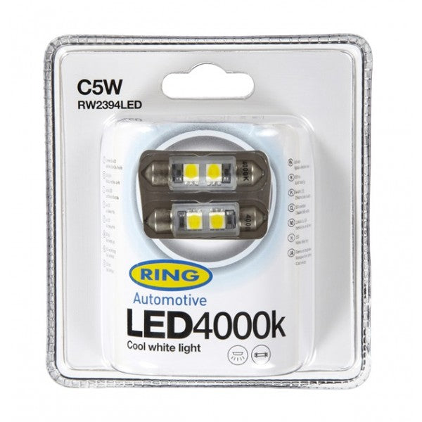 LED Bulb - 12V C5W 4000K-LED - White