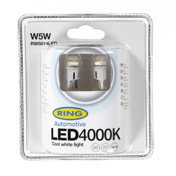 LED Bulb - 12V W5W 4000K-LED - White