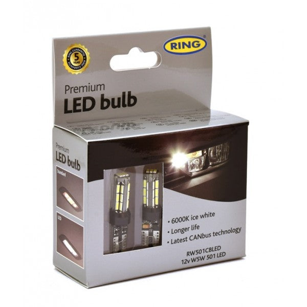 LED Bulb - 12V W5W 6000K-LED - Long Life