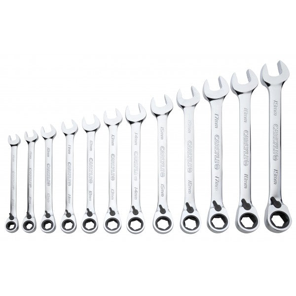 Spanner Set - Reverse Ratcheting - Metric - 12 Piece