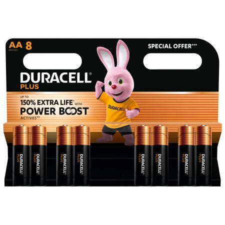Duracell AA Plus Power With Power Boost - Promo Pack of 8