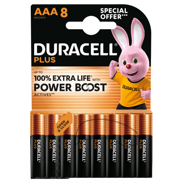 Duracell AAA Plus Power With Power Boost - Promo Pack of 8