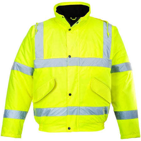 Hi-Vis Bomber Jacket - Yellow - Large
