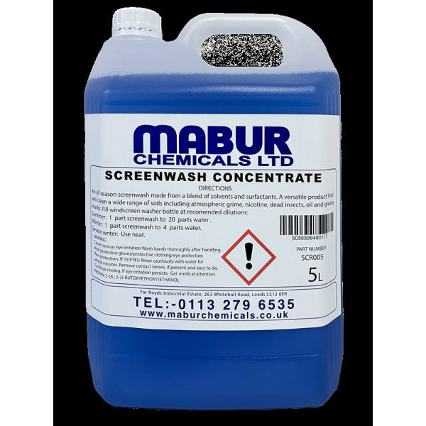 Mabur Chemicals Screenwash Concentrate (-15C) - 5 Litre
