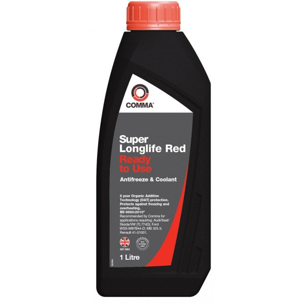 Comma Super Longlife Antifreeze & Coolant - Ready To Use - 1 Litre