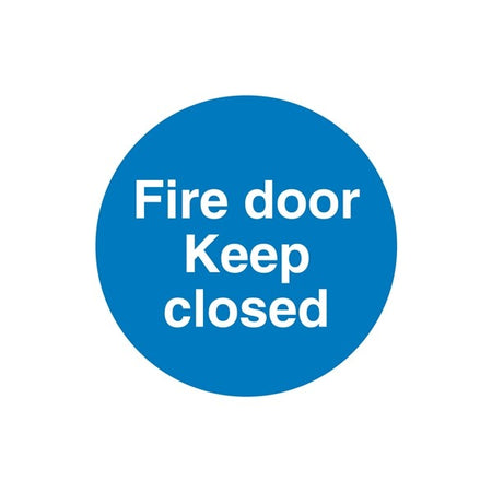 Fire Door Keep Closed Sign - Self Adhesive Vinyl - 100mm x 100mm