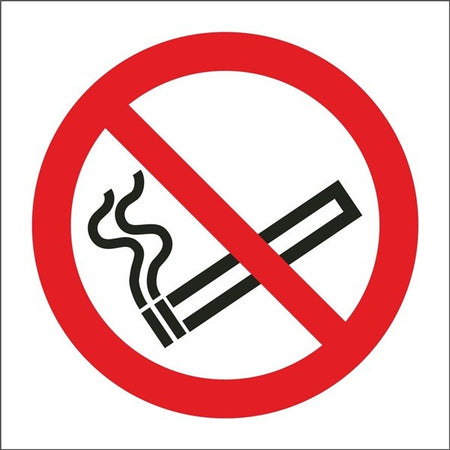 No Smoking Symbol - Self Adhesive Vinyl - 100mm x 100mm