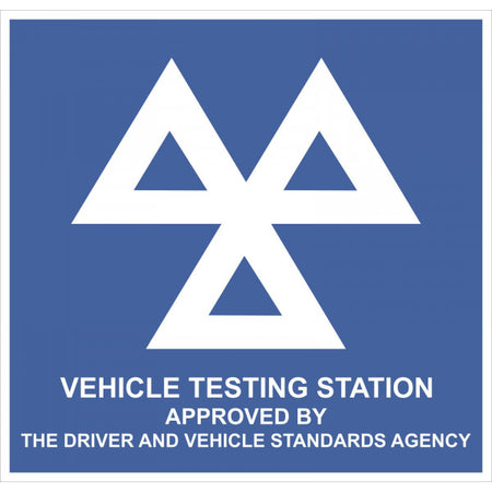 Rigid Sign - MOT Testing - 625mm x 600mm
