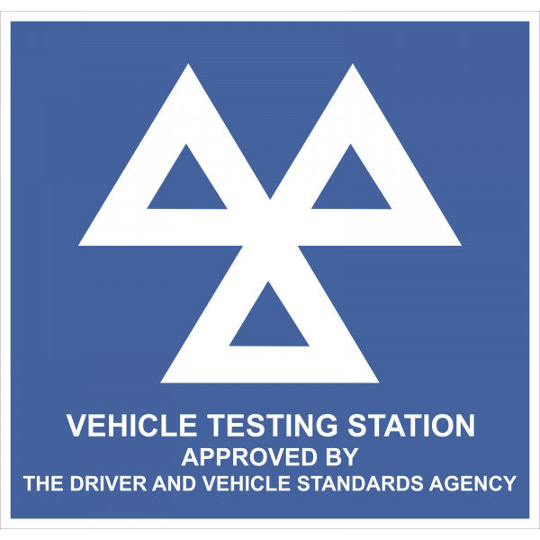 Rigid Sign - MOT Testing - 625mm x 600mm