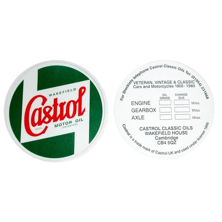 Indoor Vinyl Sticker - Green - Castrol Classic Window Sticker