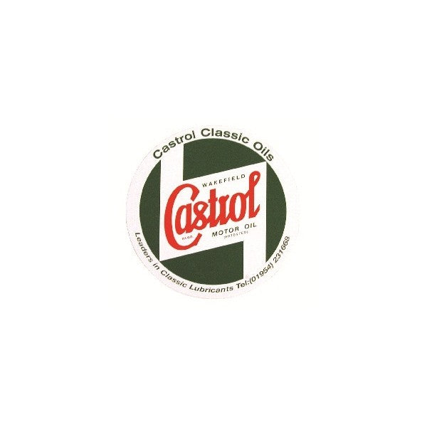 Outdoor Vinyl Sticker - Green - Castrol Classic Bodywork Sticker 9”