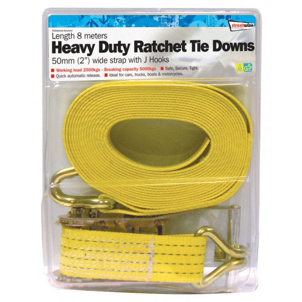 Ratchet Tie Down - Heavy Duty - 50mm/8m