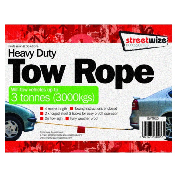 Tow Rope (Braided) - Yellow - 3 Tonne