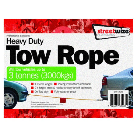 Tow Rope (Braided) - Yellow - 3 Tonne