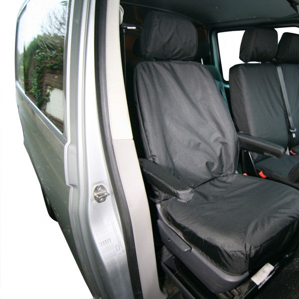 Van Seat Cover - Front Single - Black - Volkswagen Transporter (2003 Onwards)