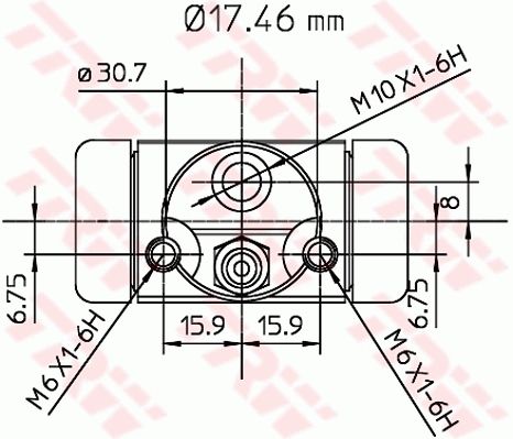 TRW BWA130 Wheel Brake Cylinder - 2