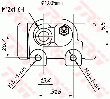 TRW BWD307T Wheel Brake Cylinder - 2