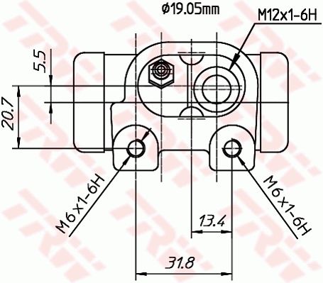 TRW BWD307T Wheel Brake Cylinder - 3