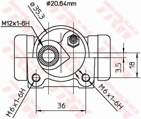 TRW BWF166 Wheel Brake Cylinder - 2