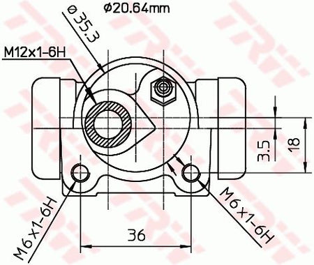 TRW BWF166 Wheel Brake Cylinder - 2