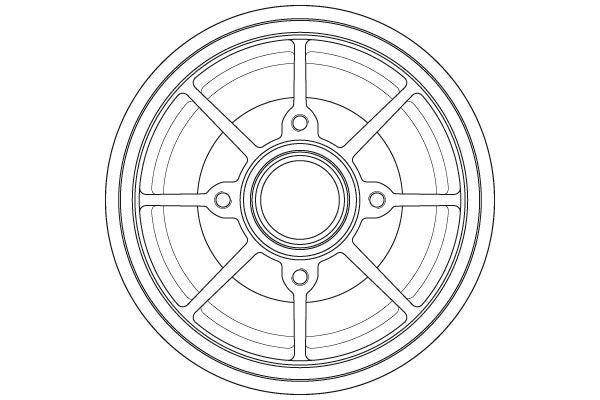 TRW DB4546MR Brake Drum - 2