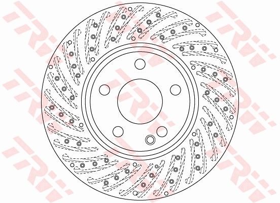 TRW DF6262S Brake Disc - 1