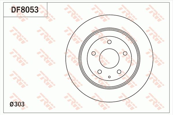 TRW DF8053 Brake Disc - 1