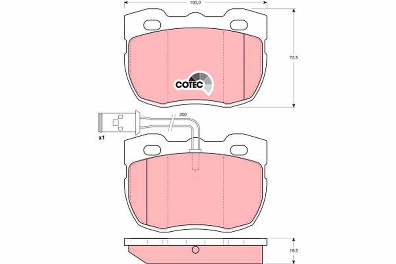 TRW GDB1093 Brake Pad Set, disc brake - 1