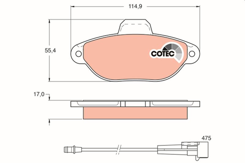 TRW GDB1115 Brake Pad Set, disc brake - 1