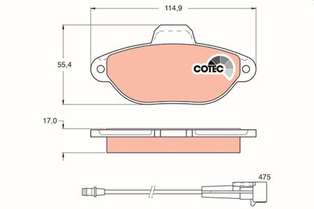 TRW GDB1115 Brake Pad Set, disc brake - 1