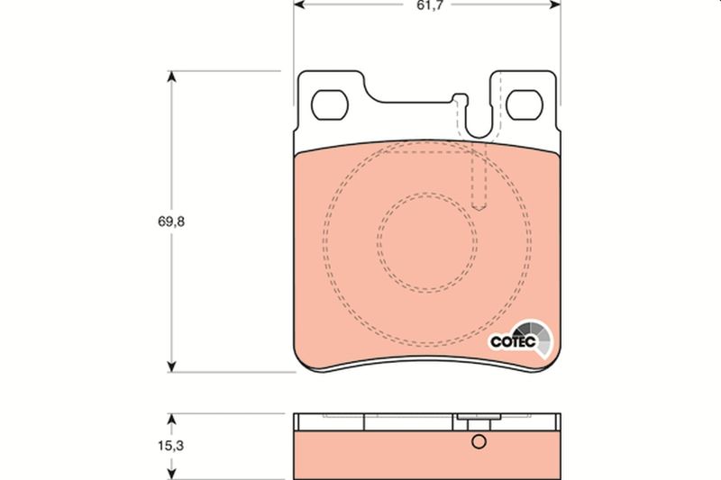 TRW GDB1123 Brake Pad Set, disc brake - 1