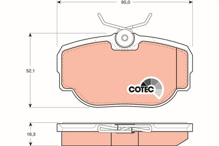 TRW GDB1155 Brake Pad Set, disc brake - 1