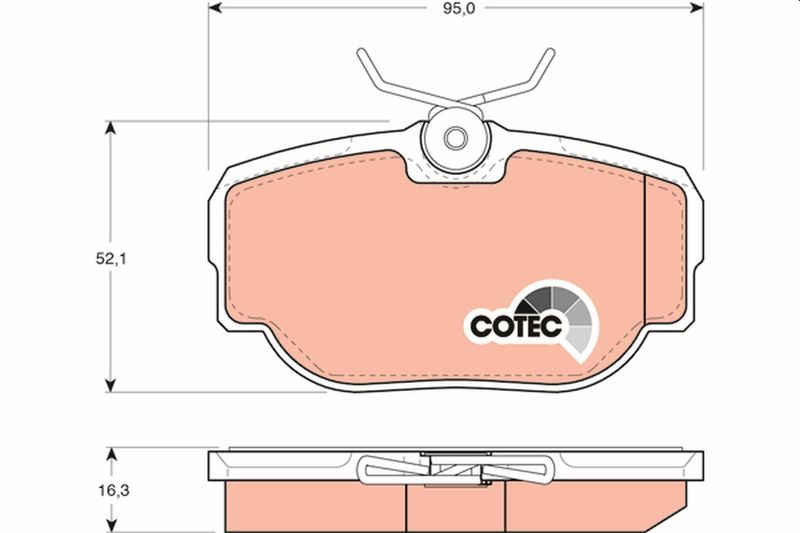 TRW GDB1155 Brake Pad Set, disc brake - 1