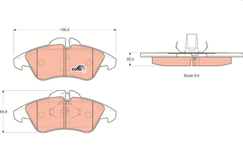 TRW GDB1220 Brake Pad Set, disc brake - 1