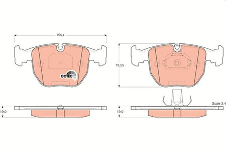 TRW GDB1261 Brake Pad Set, disc brake - 1