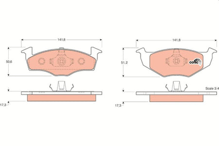 TRW GDB1274 Brake Pad Set, disc brake - 1