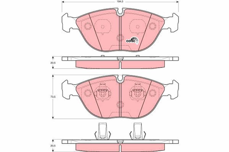 TRW GDB1285 Brake Pad Set, disc brake - 1
