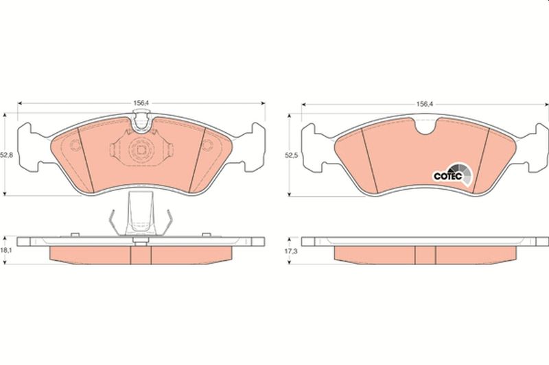TRW GDB1300 Brake Pad Set, disc brake - 1