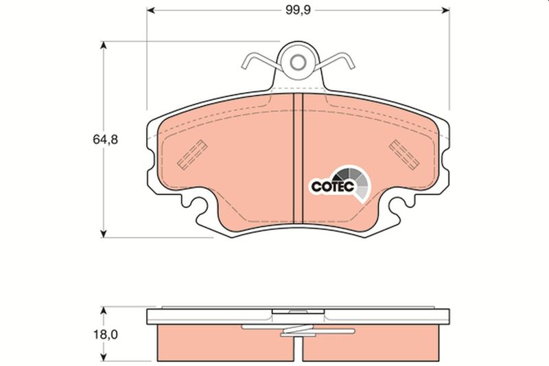 TRW GDB1332 Brake Pad Set, disc brake - 1