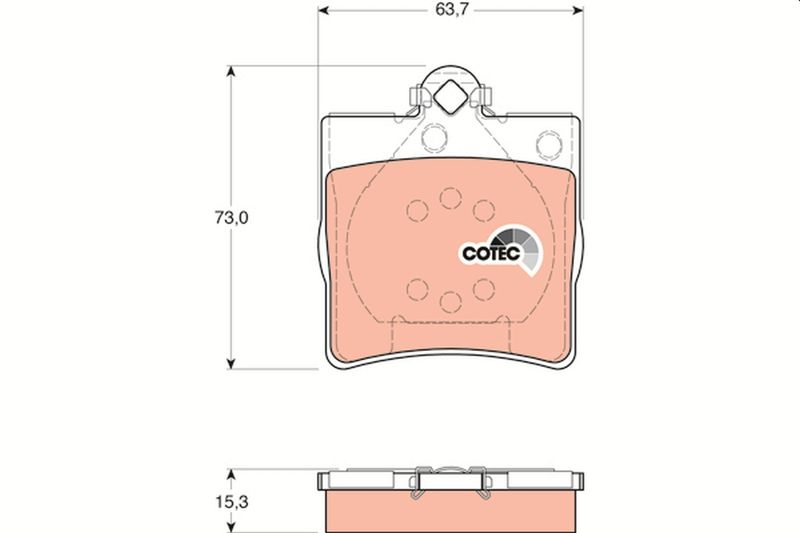 TRW GDB1335 Brake Pad Set, disc brake - 1