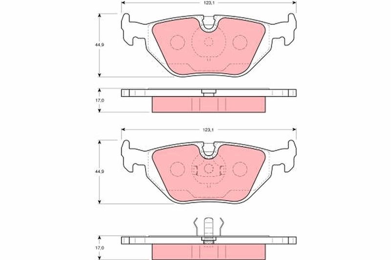 TRW GDB1343 Brake Pad Set, disc brake - 1