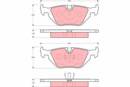 TRW GDB1343 Brake Pad Set, disc brake - 1
