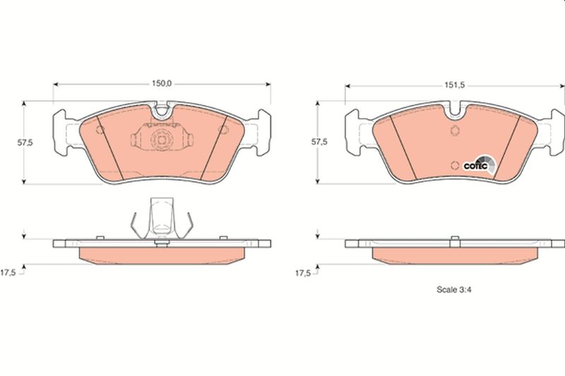 TRW GDB1348 Brake Pad Set, disc brake - 1