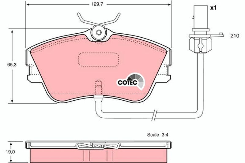 TRW GDB1367 Brake Pad Set, disc brake - 1