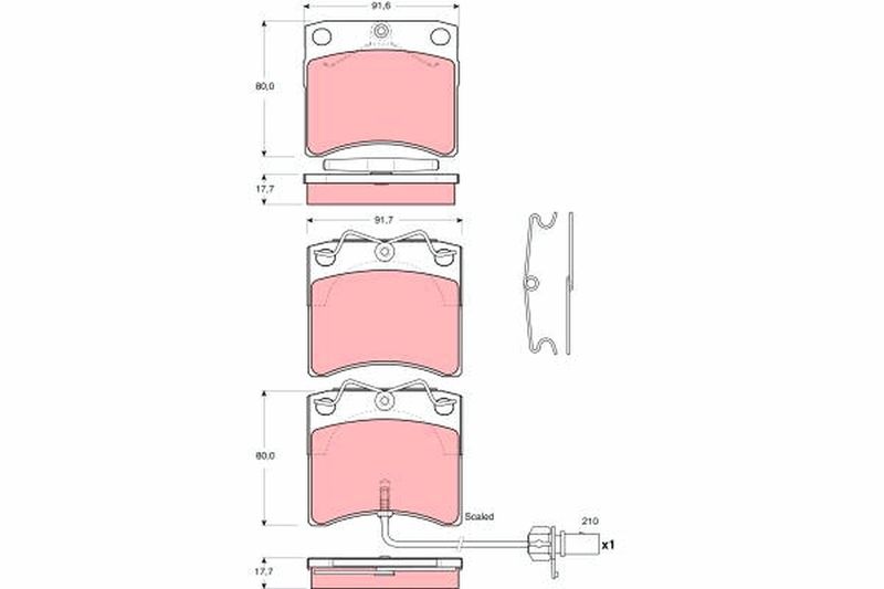TRW GDB1368 Brake Pad Set, disc brake - 1