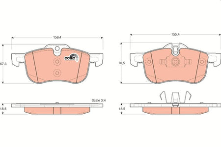TRW GDB1374 Brake Pad Set, disc brake - 1