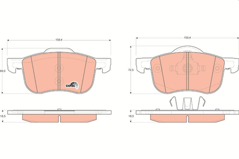 TRW GDB1388 Brake Pad Set, disc brake - 1